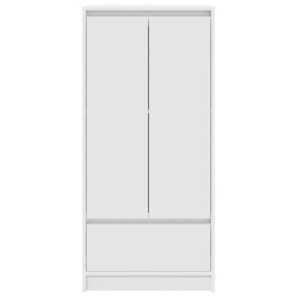 vidaXL Skrinka so zásuvkou Biela 55,5x34x119,5 cm Konštrukčné drevo – Obrázok 6