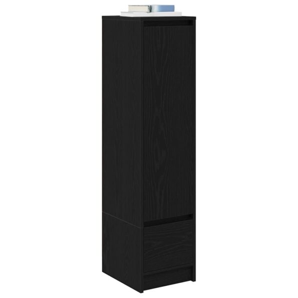 vidaXL Highboard Black Oak 29,5x34x119,5 cm Engineered Wood – Obrázok 4