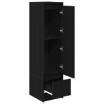 vidaXL Highboard Black Oak 29,5x34x119,5 cm Engineered Wood – Obrázok 5