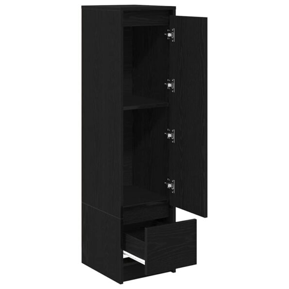 vidaXL Highboard Black Oak 29,5x34x119,5 cm Engineered Wood – Obrázok 5