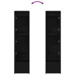 vidaXL Highboard Black Oak 29,5x34x119,5 cm Engineered Wood – Obrázok 9