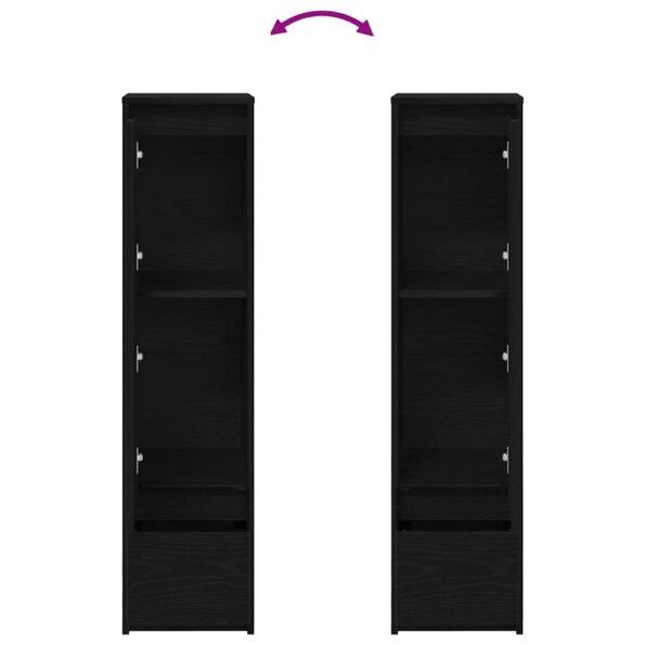 vidaXL Highboard Black Oak 29,5x34x119,5 cm Engineered Wood – Obrázok 9
