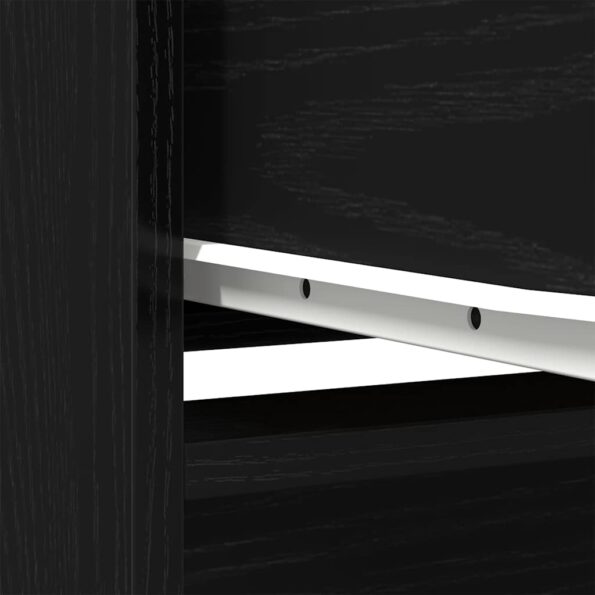 vidaXL Highboard Black Oak 29,5x34x119,5 cm Engineered Wood – Obrázok 11