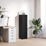 vidaXL Highboard Black Oak 29,5x34x119,5 cm Engineered Wood