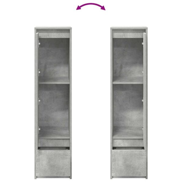 vidaXL Highboard Concrete Grey 29,5x34x119,5 cm Engineered Wood – Obrázok 9