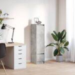 vidaXL Highboard Concrete Grey 29,5x34x119,5 cm Engineered Wood