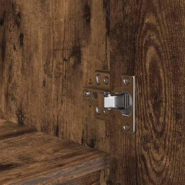 vidaXL Highboard Dub dymový 29,5x34x119,5 cm Upravené drevo – Obrázok 12