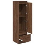 vidaXL Highboard Hnedý Dub 29,5x34x119,5 cm Konštruktérske drevo – Obrázok 5