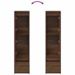 vidaXL Highboard Hnedý Dub 29,5x34x119,5 cm Konštruktérske drevo – Obrázok 9