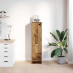 vidaXL Highboard Old Wood 29,5x34x119,5 cm Engineered Wood – Obrázok 3