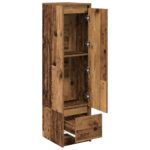vidaXL Highboard Old Wood 29,5x34x119,5 cm Engineered Wood – Obrázok 5