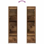 vidaXL Highboard Old Wood 29,5x34x119,5 cm Engineered Wood – Obrázok 9