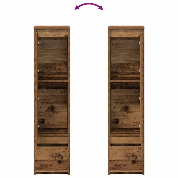 vidaXL Highboard Old Wood 29,5x34x119,5 cm Engineered Wood – Obrázok 9