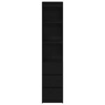 vidaXL Highboard Black Oak 37,5x35x180 cm Engineered Wood – Obrázok 6