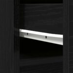 vidaXL Highboard Black Oak 37,5x35x180 cm Engineered Wood – Obrázok 10