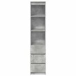 vidaXL Highboard Concrete Grey 37,5x35x180 cm Konštrukčné drevo – Obrázok 6