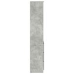 vidaXL Highboard Concrete Grey 37,5x35x180 cm Konštrukčné drevo – Obrázok 7