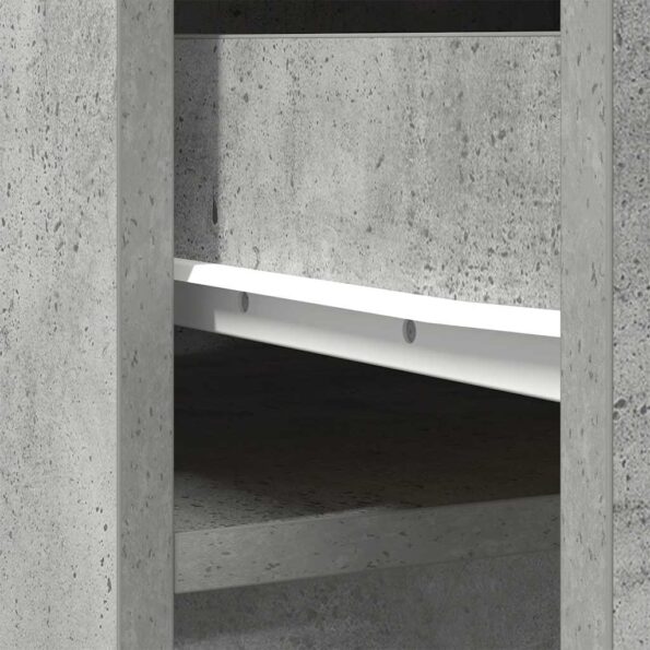 vidaXL Highboard Concrete Grey 37,5x35x180 cm Konštrukčné drevo – Obrázok 10