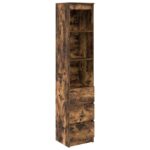vidaXL Highboard Dub dymový 37,5x35x180 cm Upravené drevo – Obrázok 2