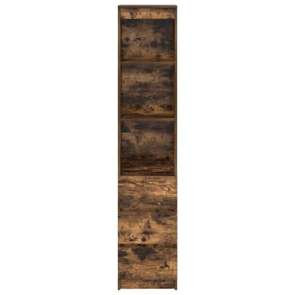 vidaXL Highboard Dub dymový 37,5x35x180 cm Upravené drevo – Obrázok 6