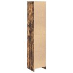 vidaXL Highboard Dub dymový 37,5x35x180 cm Upravené drevo – Obrázok 8