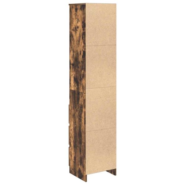 vidaXL Highboard Dub dymový 37,5x35x180 cm Upravené drevo – Obrázok 8