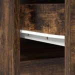vidaXL Highboard Dub dymový 37,5x35x180 cm Upravené drevo – Obrázok 10