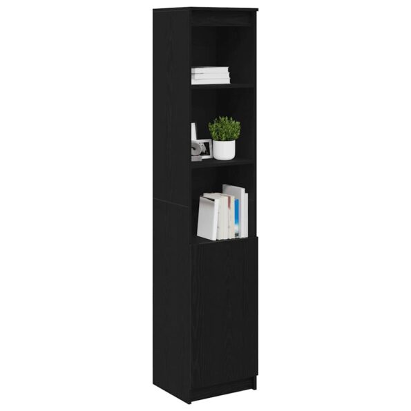 vidaXL Highboard Black Oak 37,5x35x180 cm Engineered Wood – Obrázok 4