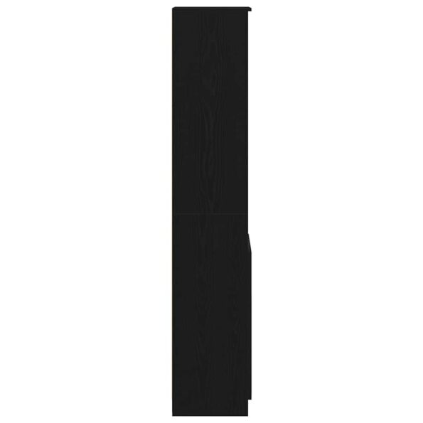 vidaXL Highboard Black Oak 37,5x35x180 cm Engineered Wood – Obrázok 6