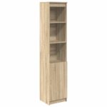vidaXL Highboard Dub Sonoma 37,5x35x180 cm Konštruktérske drevo – Obrázok 2