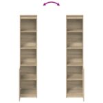 vidaXL Highboard Dub Sonoma 37,5x35x180 cm Konštruktérske drevo – Obrázok 8
