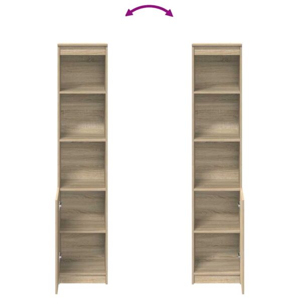 vidaXL Highboard Dub Sonoma 37,5x35x180 cm Konštruktérske drevo – Obrázok 8
