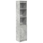 vidaXL Highboard Concrete Grey 37,5x35x180 cm Konštrukčné drevo – Obrázok 2