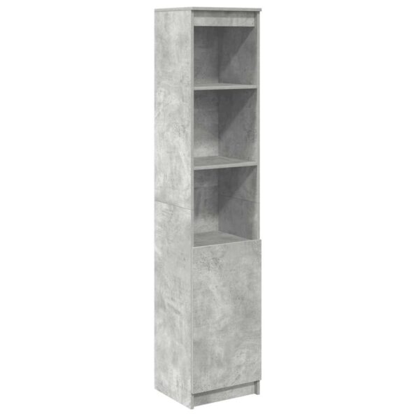 vidaXL Highboard Concrete Grey 37,5x35x180 cm Konštrukčné drevo – Obrázok 2