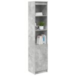 vidaXL Highboard Concrete Grey 37,5x35x180 cm Konštrukčné drevo – Obrázok 4