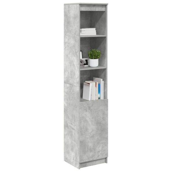 vidaXL Highboard Concrete Grey 37,5x35x180 cm Konštrukčné drevo – Obrázok 4