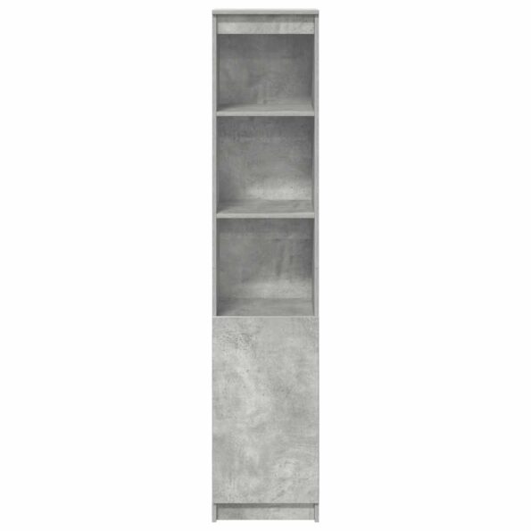 vidaXL Highboard Concrete Grey 37,5x35x180 cm Konštrukčné drevo – Obrázok 5