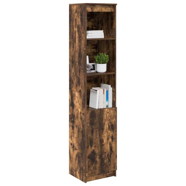 vidaXL Highboard Dub dymový 37,5x35x180 cm Upravené drevo – Obrázok 4