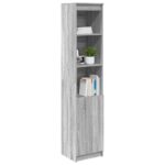 vidaXL Highboard Grey Sonoma 37,5x35x180 cm Engineered Wood – Obrázok 4