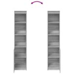 vidaXL Highboard Grey Sonoma 37,5x35x180 cm Engineered Wood – Obrázok 8