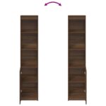 vidaXL Highboard Hnedý dub 37,5x35x180 cm Konštruktérske drevo – Obrázok 8