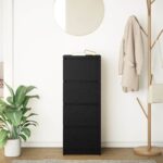 vidaXL Komoda dub čierny 37,5x35x99 cm kompozitné drevo – Obrázok 3