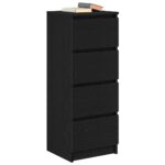 vidaXL Komoda dub čierny 37,5x35x99 cm kompozitné drevo – Obrázok 4