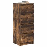 vidaXL Komoda dymový dub 37,5x35x99 cm spracované drevo – Obrázok 4