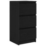 vidaXL Komoda dub čierny 37,5x35x76 cm kompozitné drevo – Obrázok 2
