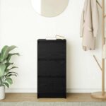 vidaXL Komoda dub čierny 37,5x35x76 cm kompozitné drevo – Obrázok 3