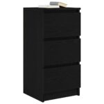 vidaXL Komoda dub čierny 37,5x35x76 cm kompozitné drevo – Obrázok 4