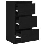 vidaXL Komoda dub čierny 37,5x35x76 cm kompozitné drevo – Obrázok 5