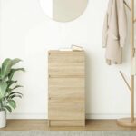 vidaXL Komoda dub sonoma 37,5x35x76 cm kompozitné drevo – Obrázok 3
