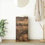 vidaXL Komoda dymový dub 37,5x35x76 cm spracované drevo – Obrázok 3